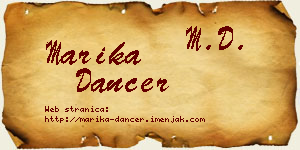 Marika Dancer vizit kartica